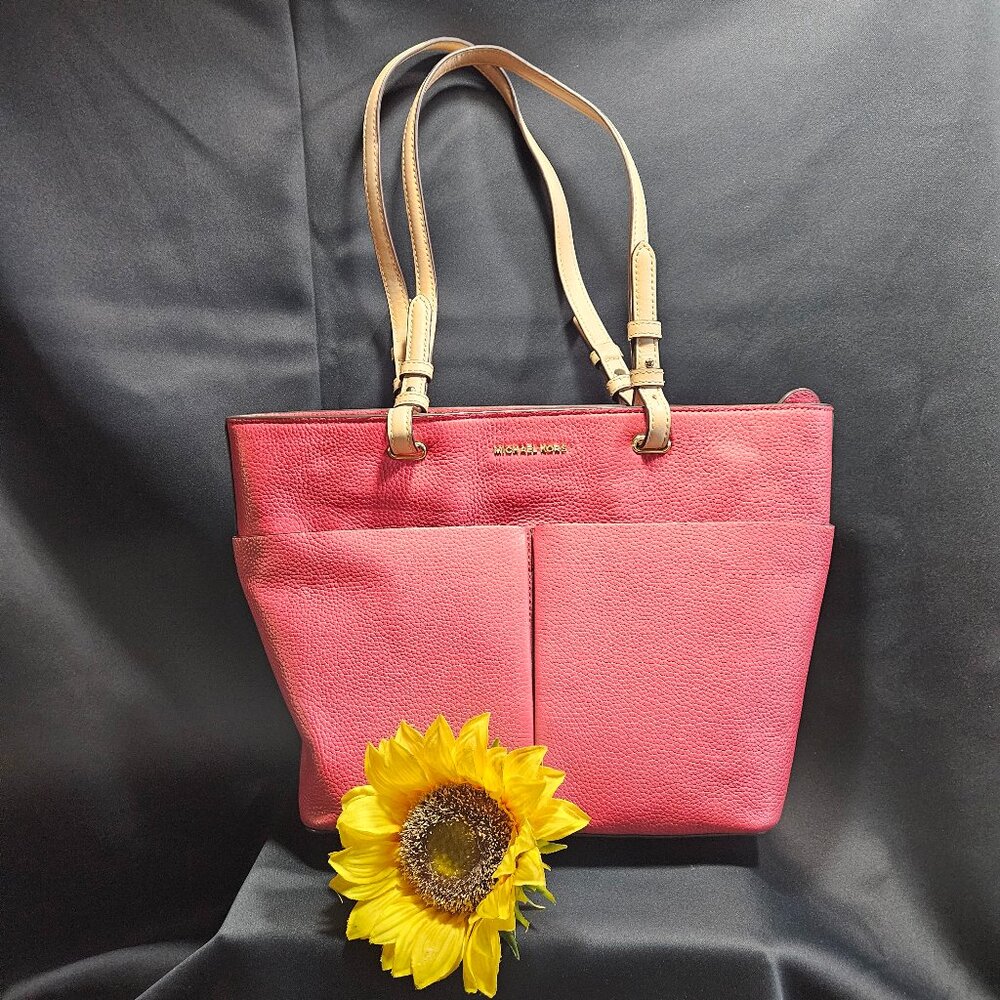MICHAEL KORS Bedford Medium Pebbled Leather Tote Bag | Rose